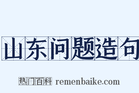 山东问题造句是什么意思的图片